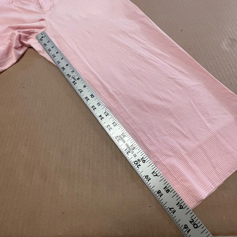 Ralph Lauren Sport Sz 10 Pink Gingham Check Cropped Pants‎ Stretch Golf Preppy